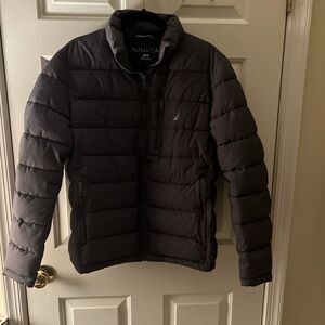 Nautica Men's Dark Gray Puffer Jacket